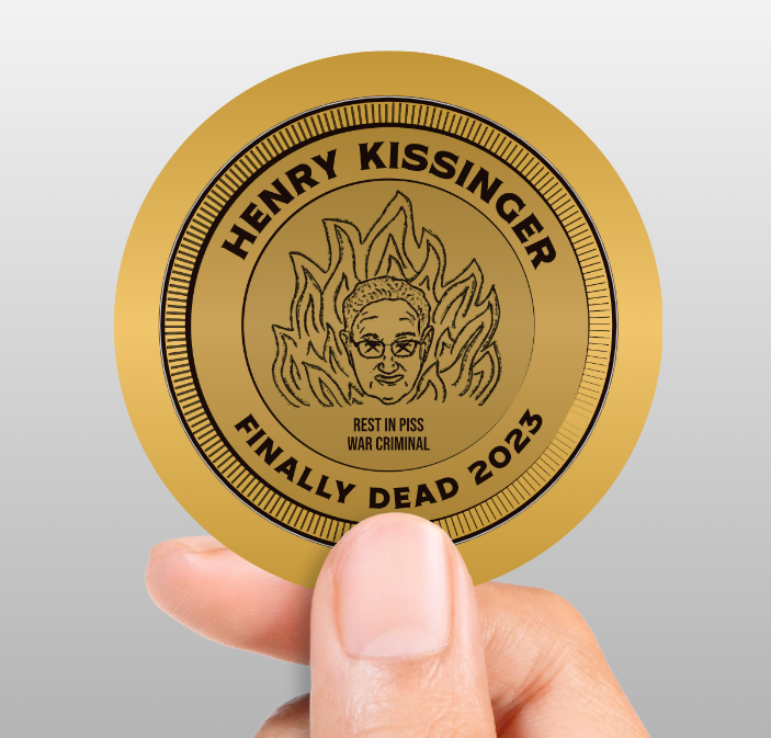HENRY IS DEAD COMMEMORATIVE COIN STICKER