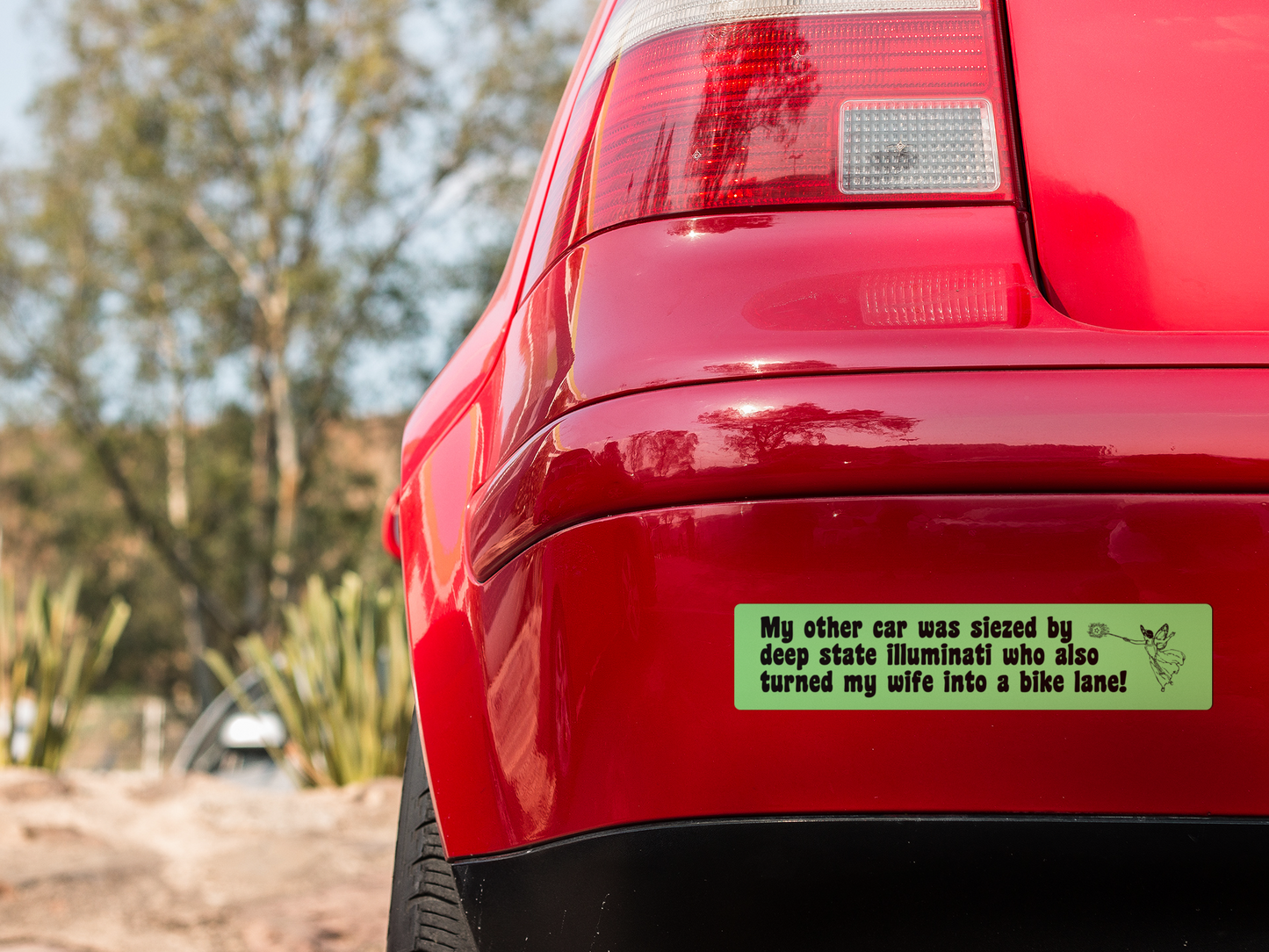 My Wife the Bike Lane bumper sticker